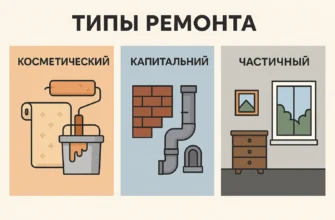 Типы ремонта косметический, капитальный, частичный